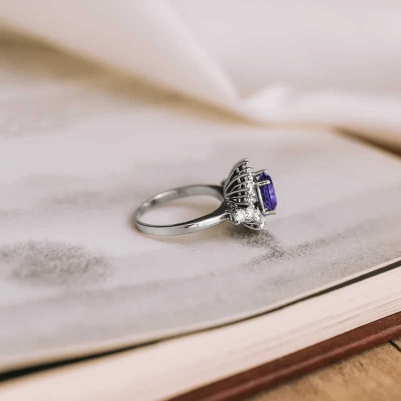S7939 - Roseta tanzanita y diamantes - Imagen 3