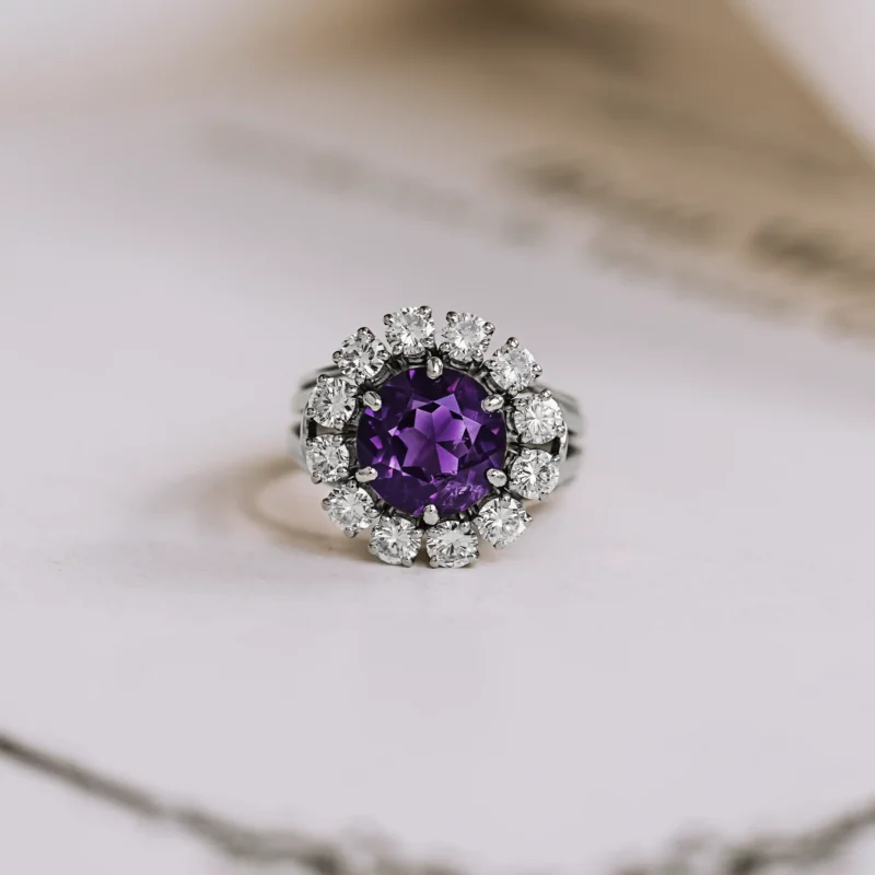 S7941 - Roseta vintage amatista