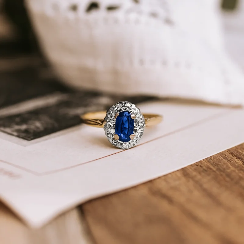 S7973 - Roseta vintage zafiro