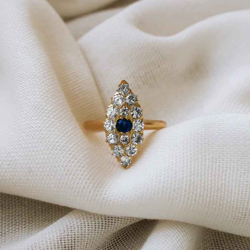 S4246 - Lanzadera zafiro y diamantes