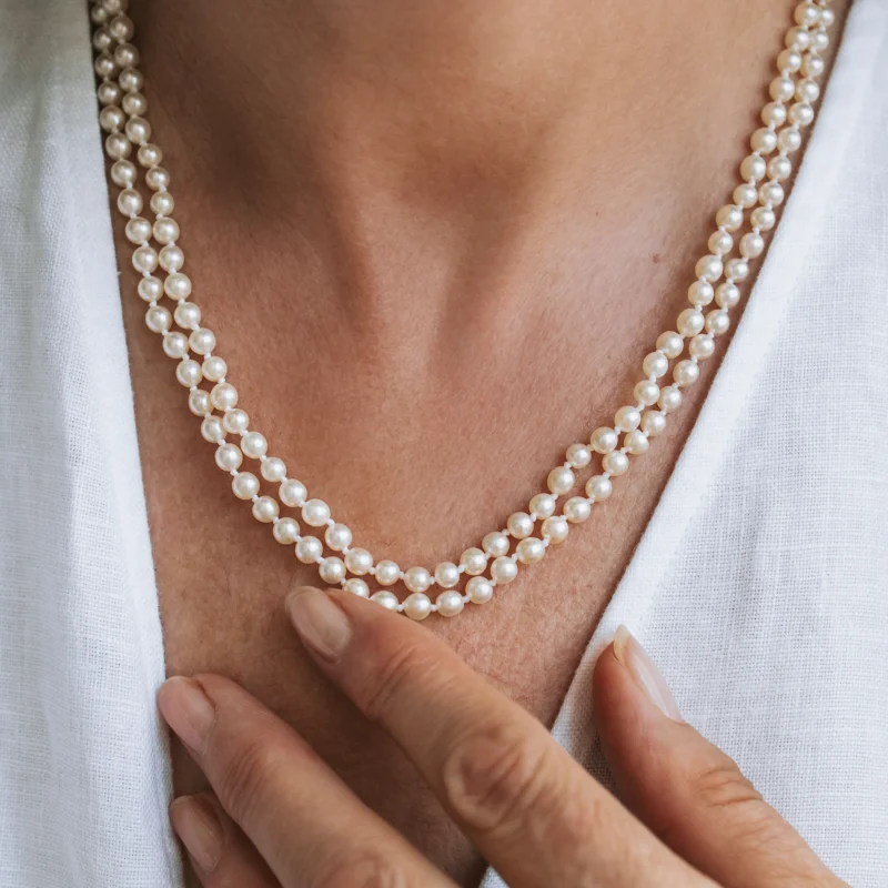 Alternative view of S6936 - Collar vintage perlas
