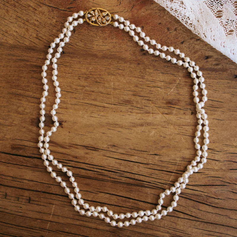 S6936 - Collar vintage perlas