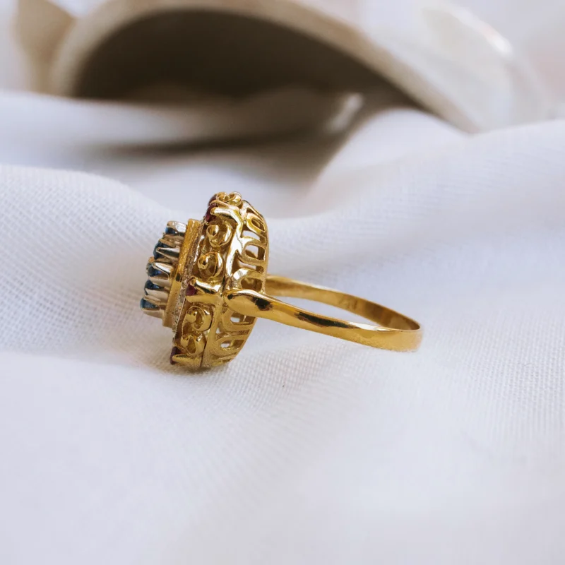 S7253 - Sortija diamantes, zafiros y rubíes - Imagen 3