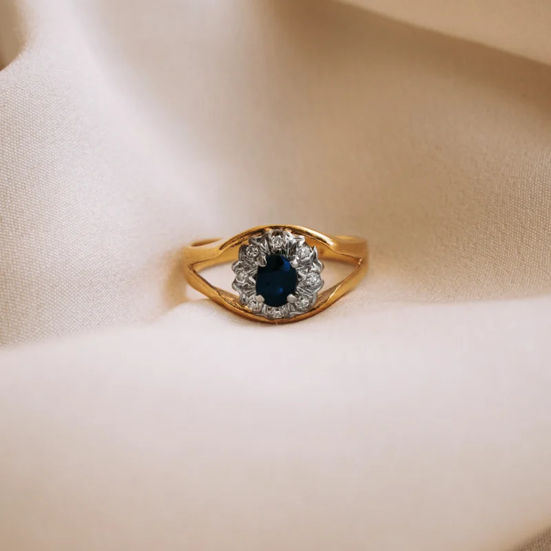 S7977 - Roseta vintage zafiro
