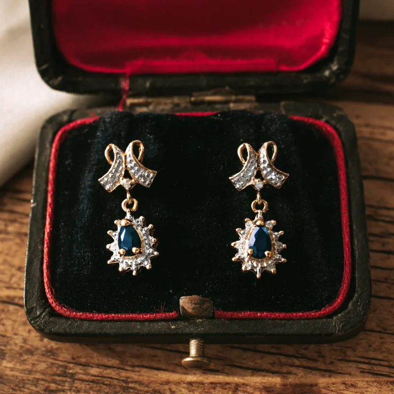 P8068 - Pendientes zafiros y diamantes