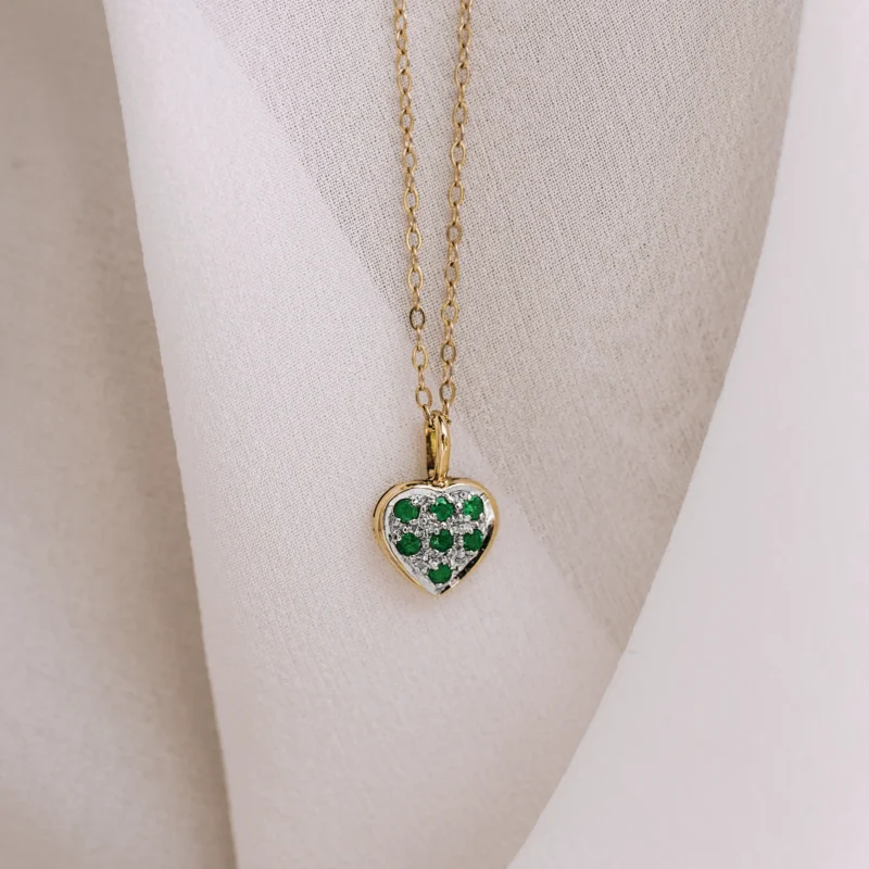 C7355 - Colgante vintage esmeraldas