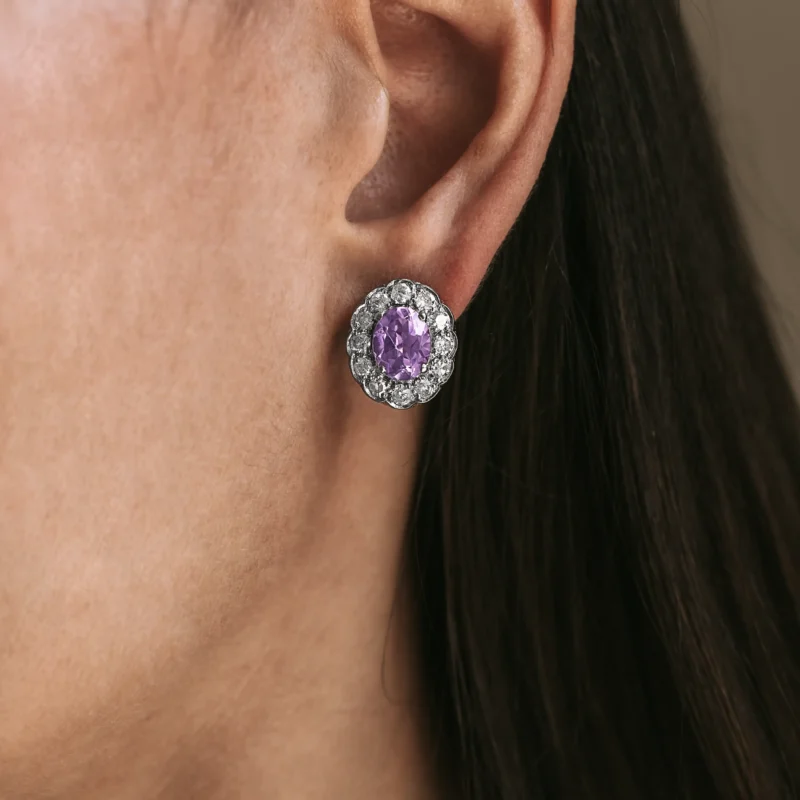 Alternative view of P8026 - Pendientes antiguos amatista