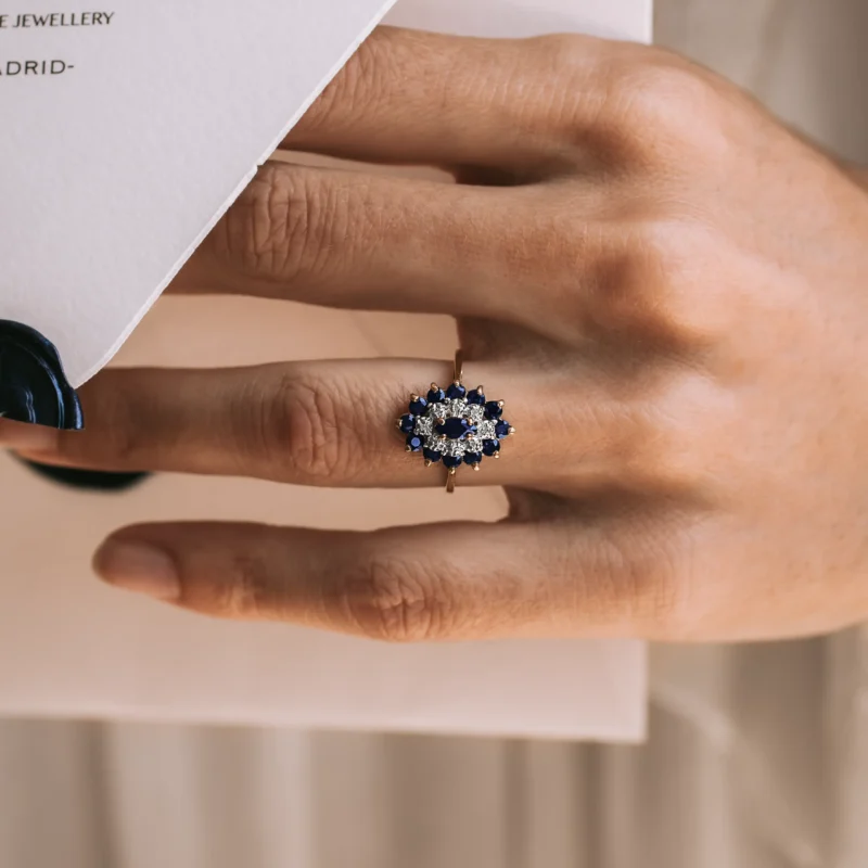 S8072 - Rosetón zafiros y diamantes - Imagen 2