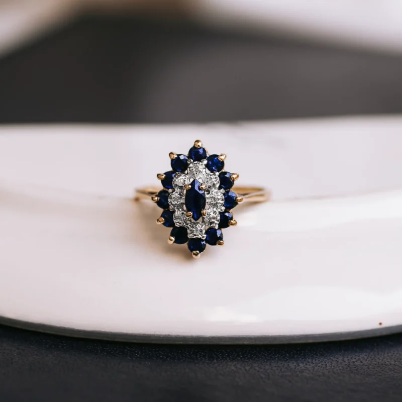 S8072 - Rosetón zafiros y diamantes
