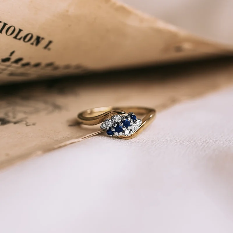 S8074 - Rosetón zafiros y diamantes