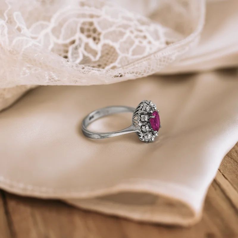 S8136 - Roseta vintage rubí 5 S8136 - Roseta vintage rubí - Imagen 3