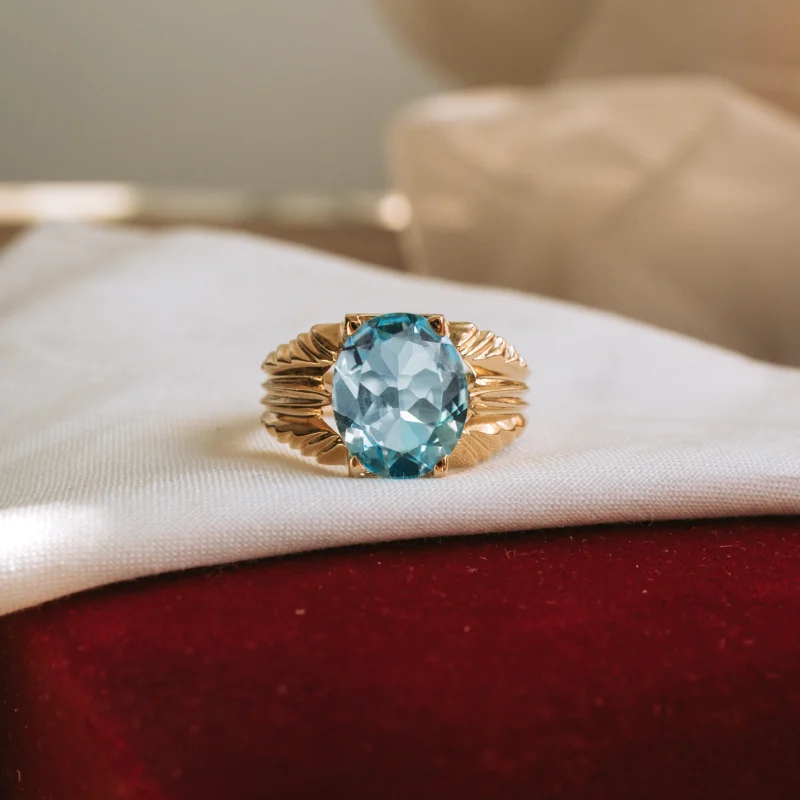 S7152 - Sortija vintage topacio