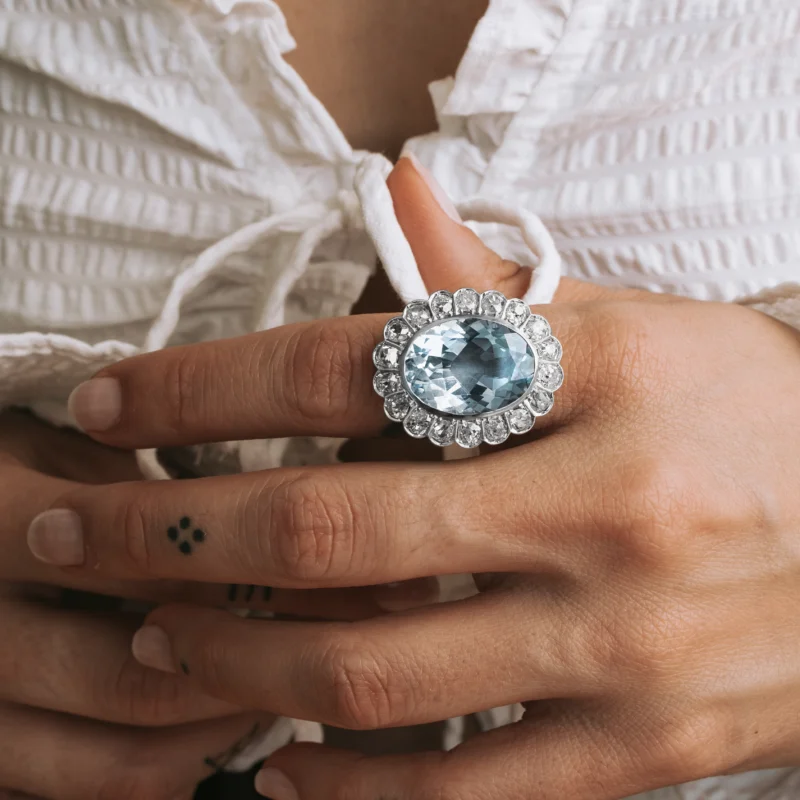 Alternative view of S7444 - Roseta topacio y diamantes