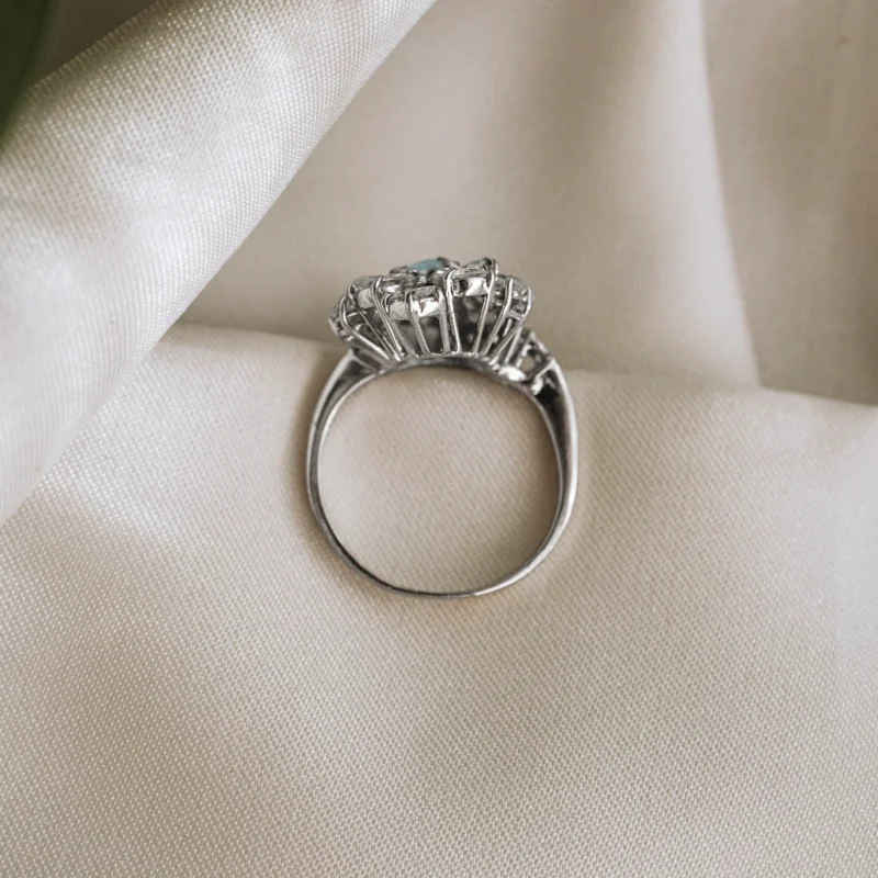 S5182 - Sortija aguamarina y diamantes 5 S5182 - Sortija aguamarina y diamantes - Imagen 3