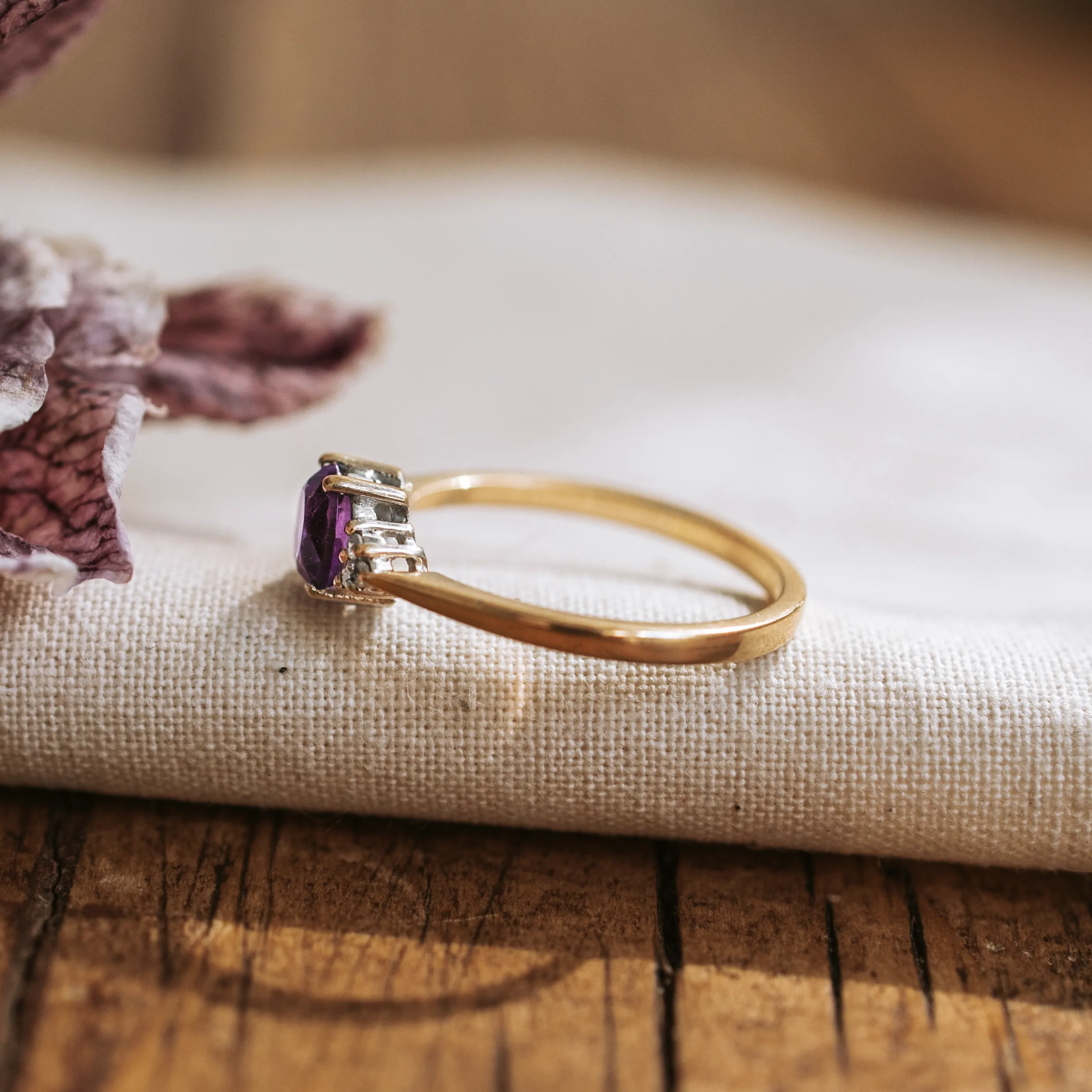 S8267 - Sortija amatista y diamantes 3 S8267 - Sortija amatista y diamantes - Imagen 3