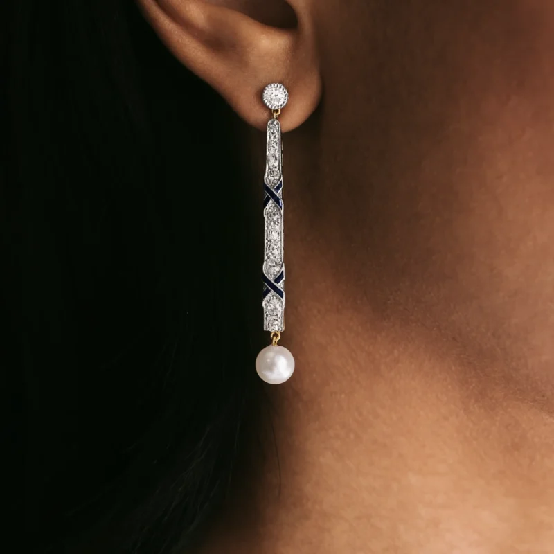 Alternative view of P6600 - Pendientes art déco