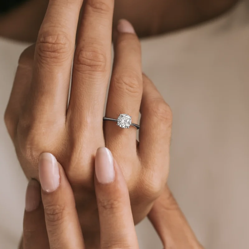 Alternative view of S7178 - Vintage solitaire ring