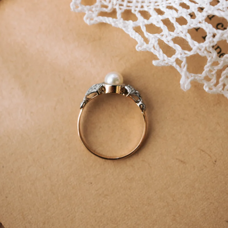 S6090 - Sortija perla y diamantes - Imagen 3