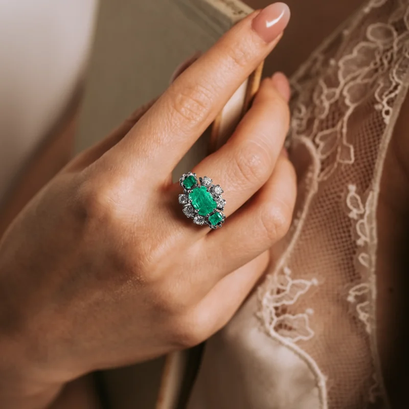 Alternative view of S7845 - Roseta vintage esmeralda