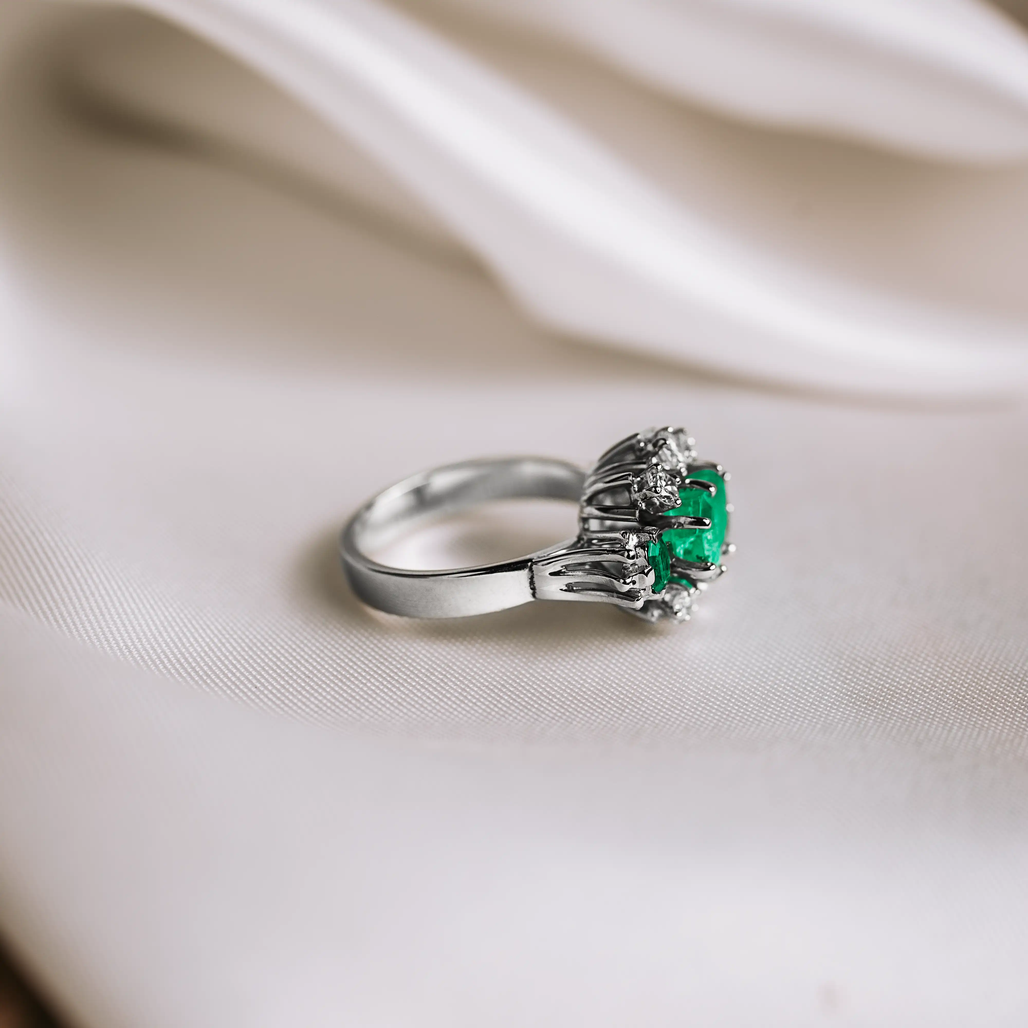 S7845 - Roseta vintage esmeralda 3 S7845 - Roseta vintage esmeralda - Imagen 3
