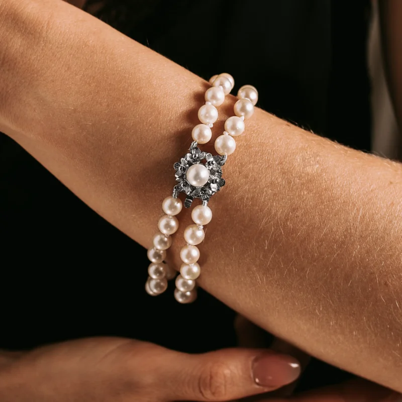 Alternative view of PS8297 - Pulsera vintage perlas