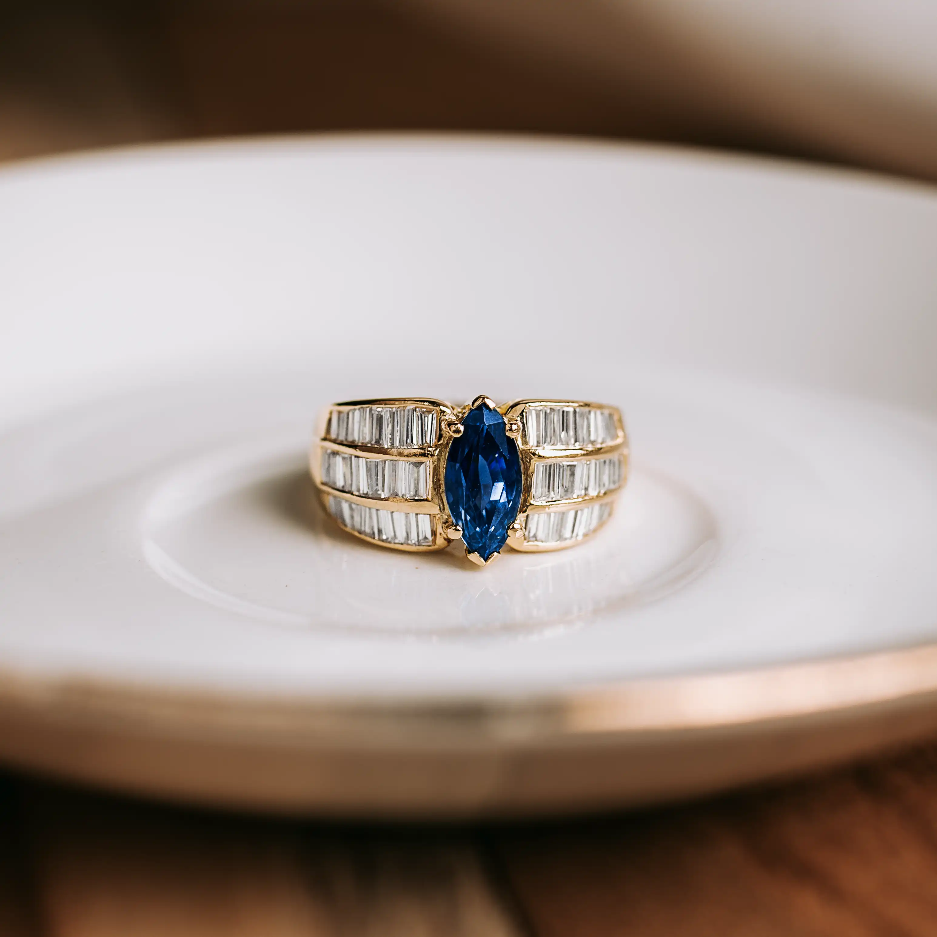 S8613 - Sortija zafiro y diamantes 1 S8613 - Sortija zafiro y diamantes